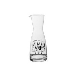 CARAFE DAMIER NOIR D9XH25 VERRE
