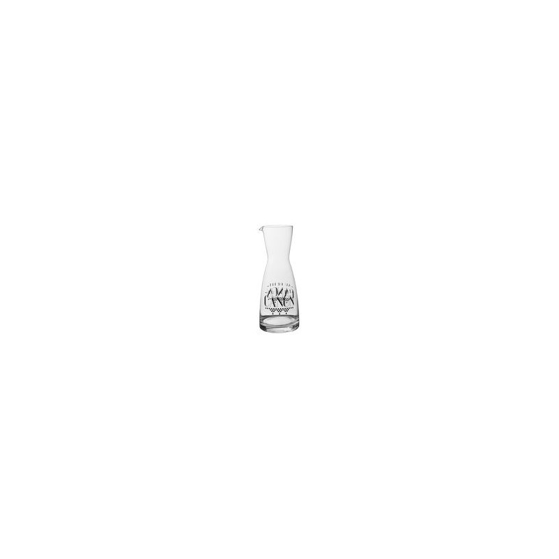 CARAFE DAMIER NOIR D9XH25 VERRE