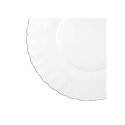 Assiette à dessert en verre transparent D20cm