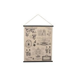 TOILE NOIR ET BLANC CORSAGE 80X100cm