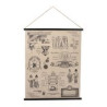 TOILE NOIR ET BLANC CORSAGE 80X100cm