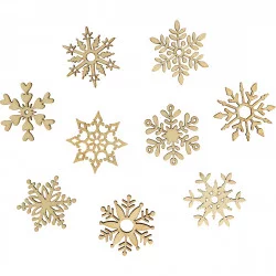 COFFRET EMBELLISSEMENTS BOIS FLOCON 3CM
