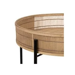 TABLES BASSES X2 PLAKA NOIR H51/40CM