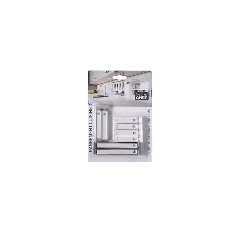 8 CLIPS SACHETS PLASTIQUE
