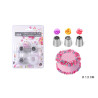 SET DE 3 DOUILLES FLEURS INOX