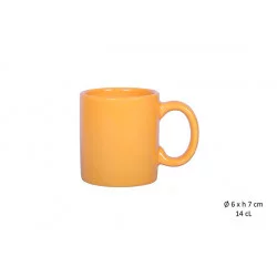 TASSE CAFE DROITE MOUTARDE 14CL-GRES