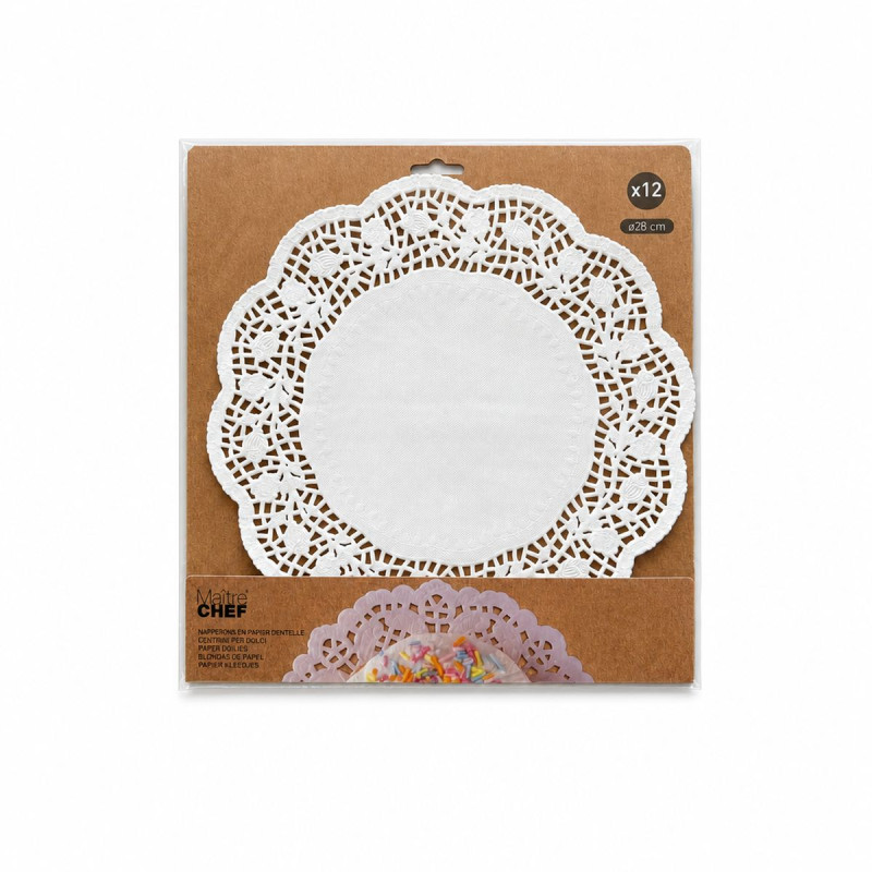 12 PCS PAPIER DENTELLE17X34CM BLC 12 PCS PAPIER DENTELLE17X34CM BLC