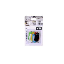 6 PORTE-CLEFS ETIQUETTES