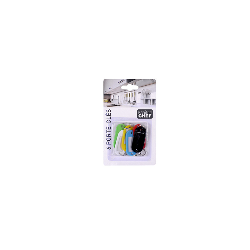 6 PORTE-CLEFS ETIQUETTES