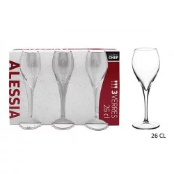 3 VERRES A PIED ALESSIA 26CL