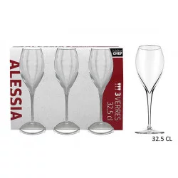 3 Verres à Pied Alessia 32.5cl