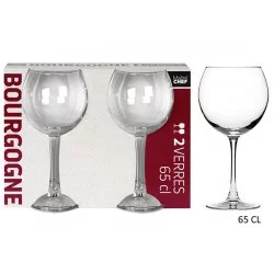 2 VERRES A PIED BOURGOGNE 65CL