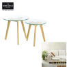 TABLE GIGOGNE EN VERRE TREMPÉ X2