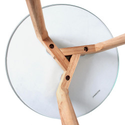 TABLE GIGOGNE EN VERRE TREMPÉ X2