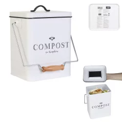 POUBELLE DE COMPOSTAGE EN METAL 5L