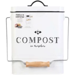 POUBELLE DE COMPOSTAGE EN METAL 5L