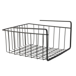 PANIER SUSPENDU METAL FILAIRE NOIR 26X14