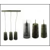 Plafonnier Pendant Couleur Noir x3 avec support barre Plafonnier Pendant Couleur Noir x3 avec support barre