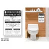 TOILE RÈGLES TOILETTES BLANC 23x34cm