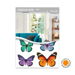 STICKER DE VITRE PAPILLONS COL