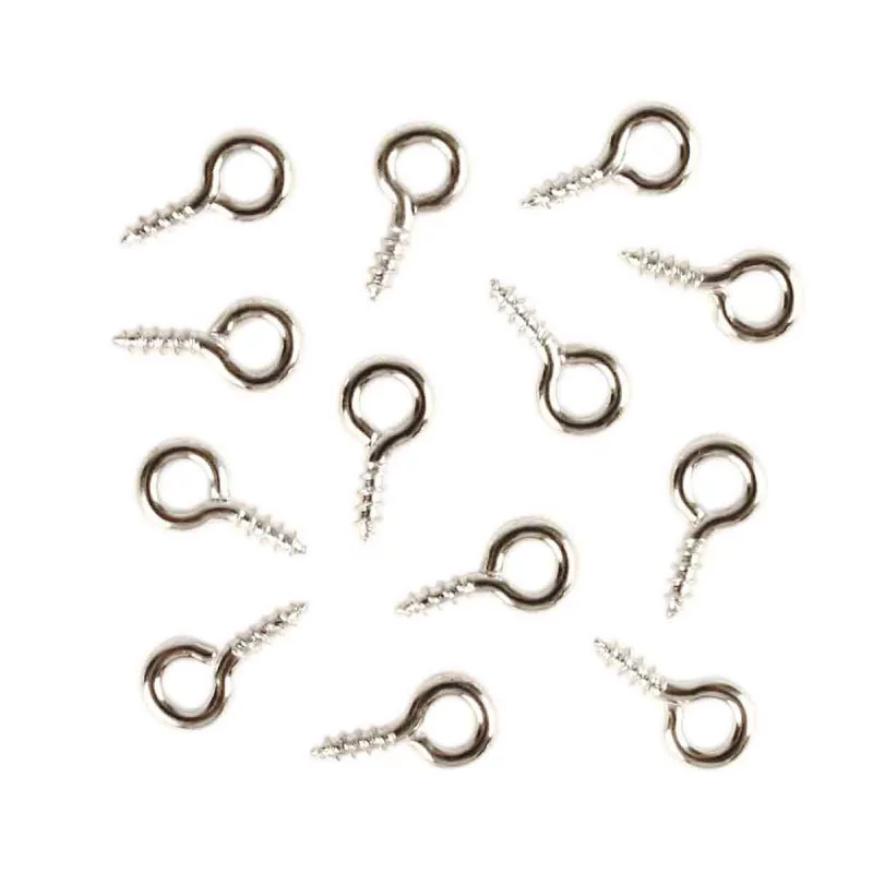50 pitons à visser argentés - 5x10mm