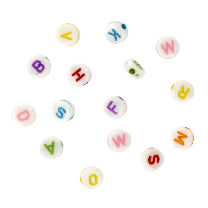 PERLES ACRYLIQUES LETTRES RONDES 3 MM 8