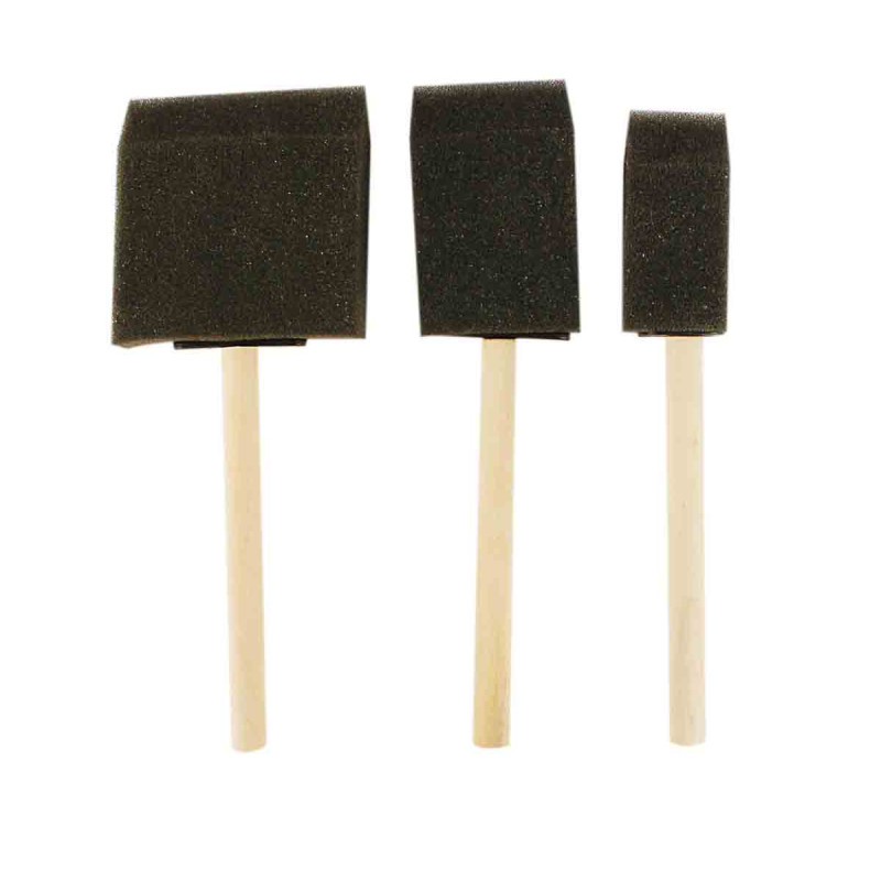 LOT DE 3 PINCEAUX MOUSSE 25 MM - 40 MM -