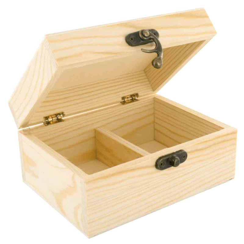 BOîTE à THé 2 COMPARTIMENTS 14,50X11X