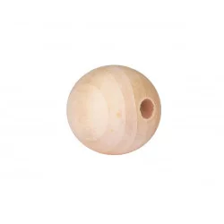 4 PERLES RONDES EN BOIS - DIAM. 3 CM - D